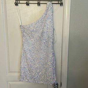 White Sequin Dress